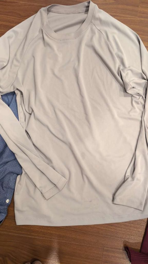 KN-002 — Light Stone Crewneck Knit Top