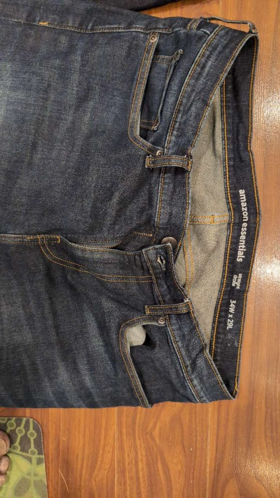 P-004 — Dark Wash Straight Jeans (Amazon Essentials)