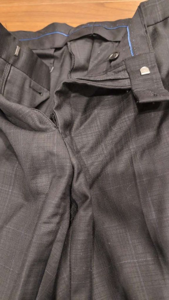 P-008 — Black Subtle Check Dress Pants