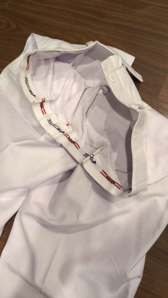 P-005 — White Straight-Leg Dress Pants