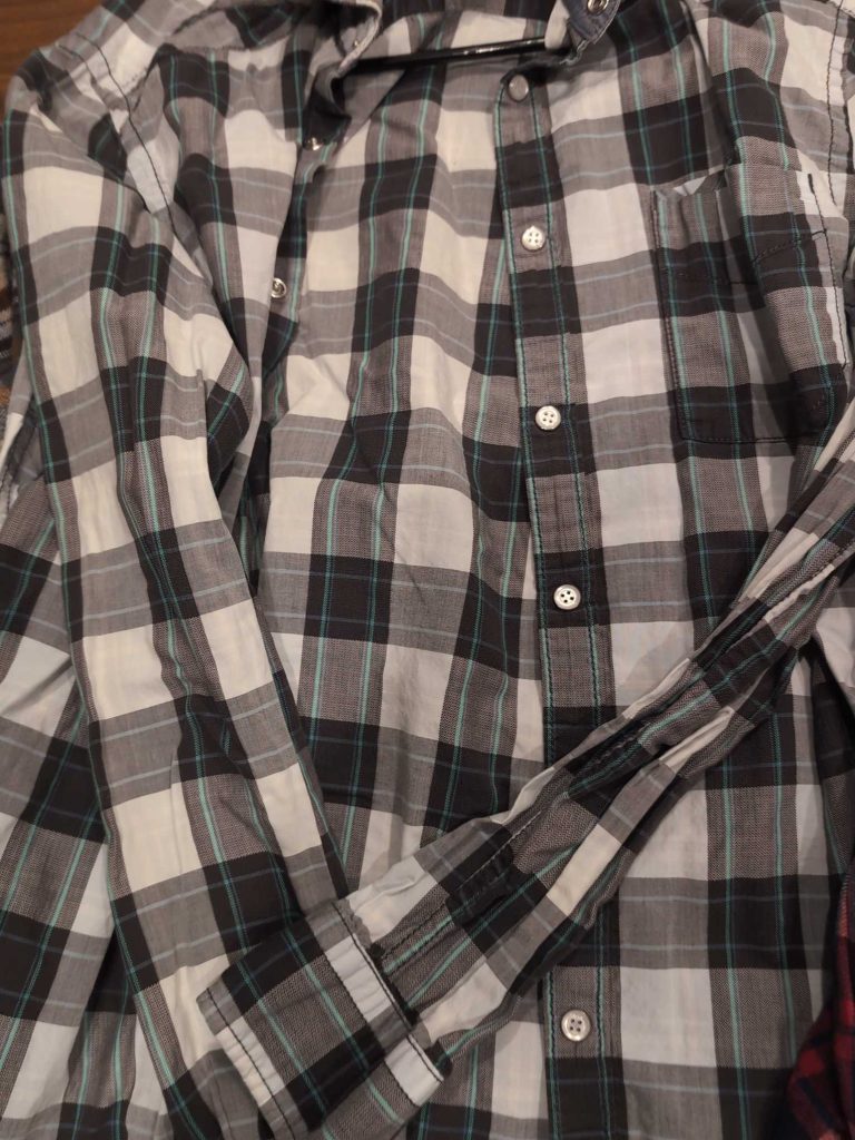 S-019 — Grey & Teal Check Casual Shirt
