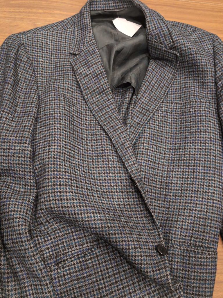 BLZ-009 — Blue–Teal Houndstooth Blazer (McGregor)